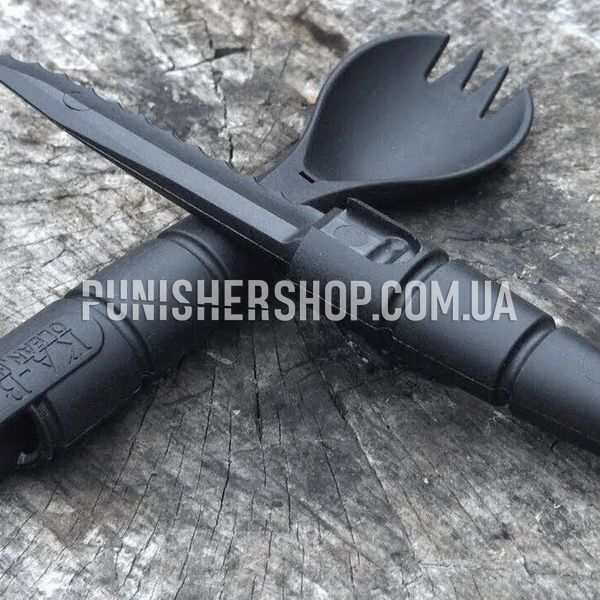 Ka-Bar Tactical Spork (Spoon Fork Knife) Tool, Black, Cutlery