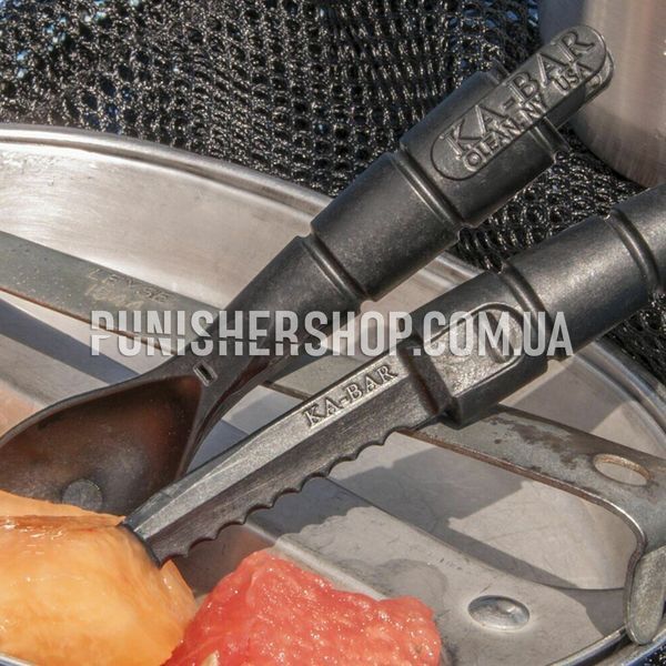 Ka-Bar Tactical Spork (Spoon Fork Knife) Tool, Black, Cutlery