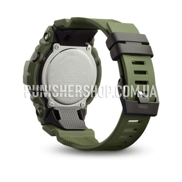 Casio G-Shock G-Squad GBD-800US-3ER Watch, Olive, Sports watches, Alarm, Day of the week, Second time zone, World time, Pedometer, Backlight, Stopwatch, Timer, Bluetooth