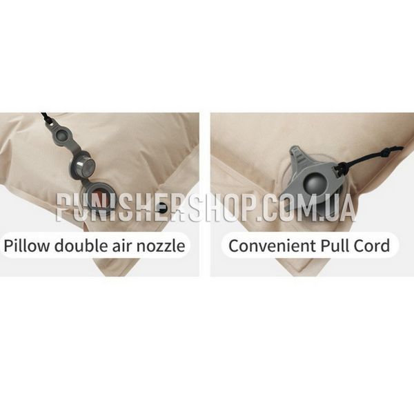Naturehike CNK2550WS025 Self-Inflating Single Travel Mattress with Pillow, 200x65x6 cm, Olive, Килимок