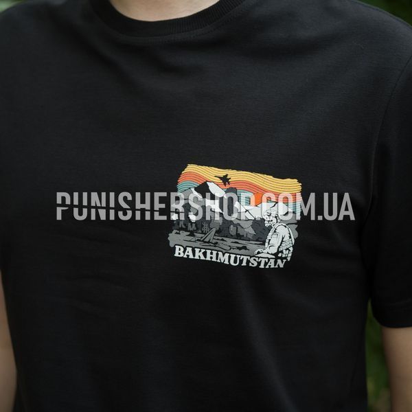 Bambass_store Bakhmutstan T-Shirt, Black, Small