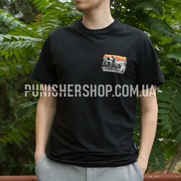 Bambass_store Bakhmutstan T-Shirt, Black, Small