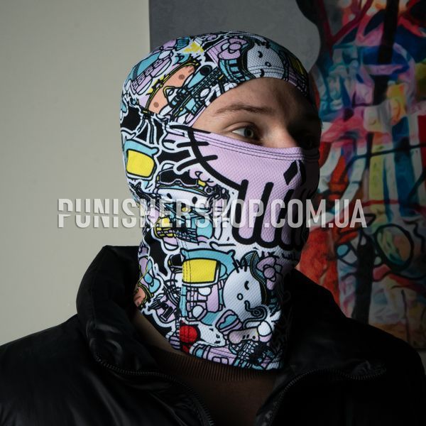 Kramatan KITTY Balaclava, Black/Pink
