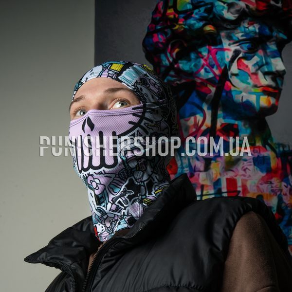 Kramatan KITTY Balaclava, Black/Pink