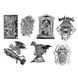 Dead Souls Group Toxic Sticker Pack, White/Black, Stickers