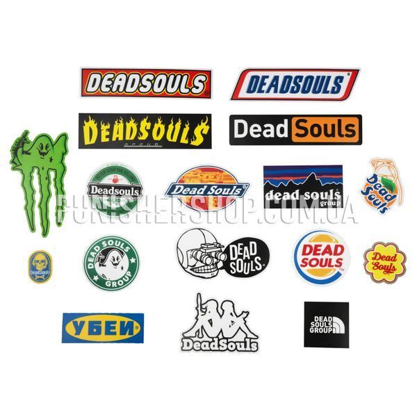 Dead Souls Group Brand Mini Sticker Pack, Orange/Black, Stickers