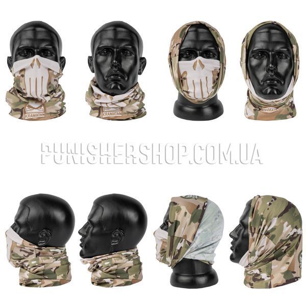 Kramatan Punisher Neck Gaiter, Multicam