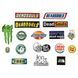 Dead Souls Group Brand Mini Sticker Pack, Orange/Black, Stickers