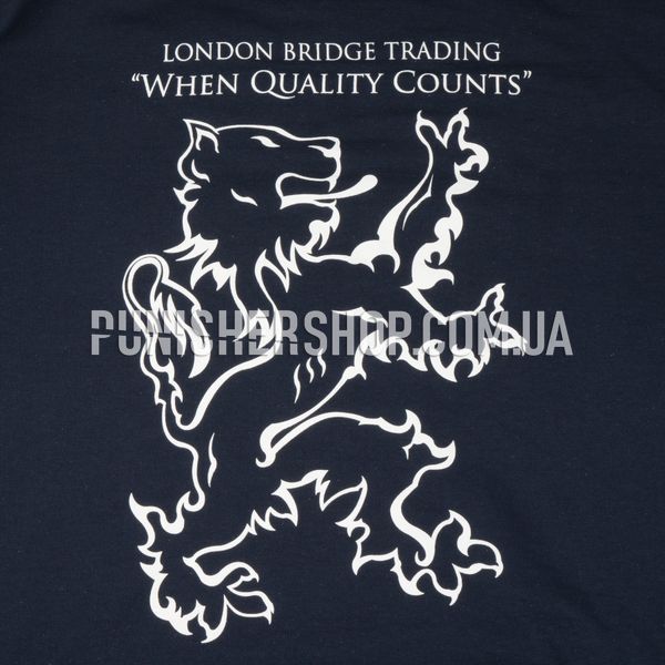 LBT Hoodie with Lion Logo, Navy Blue, Small