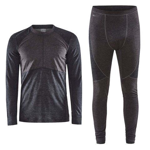 Craft Core Wool Mix Baselayer Set, Black, Small