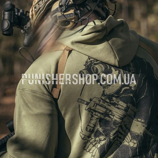 Dead Souls Group Skull Hoodie, Olive, Small