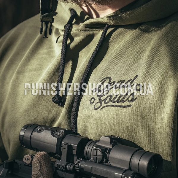 Dead Souls Group Skull Hoodie, Olive, Small