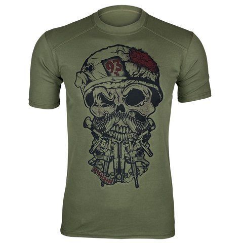 Kramatan 93% Hidden Enemy T-shirt, Olive, Large