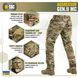 M-Tac Aggressor Gen.II Tactical Pants Rip-Stop MC, Multicam, Large Regular
