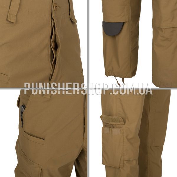 Helikon-Tex CPU Pants - Polycotton Ripstop Coyote, Coyote Brown, X-Small Regular