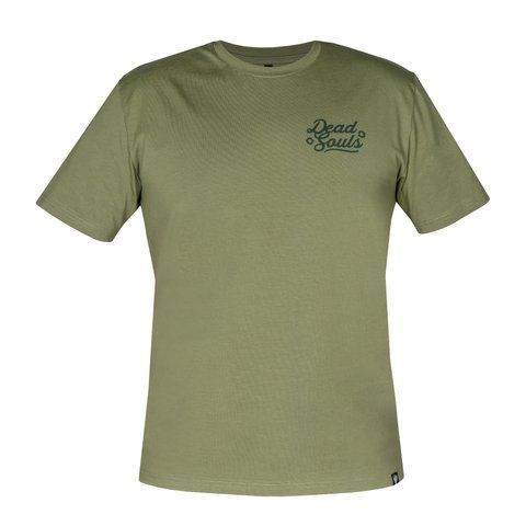 Dead Souls Group Skull T-shirt, Olive, Small