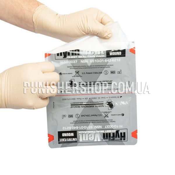Оклюзійна пов'язка NAR HyFin Vent Chest Seal, подвійний пакет 2000000105680 фото