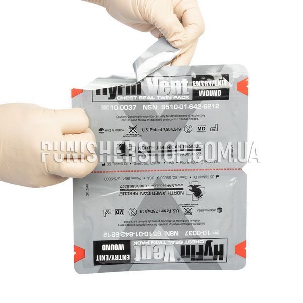 Оклюзійна пов'язка NAR HyFin Vent Chest Seal, подвійний пакет 2000000105680 фото