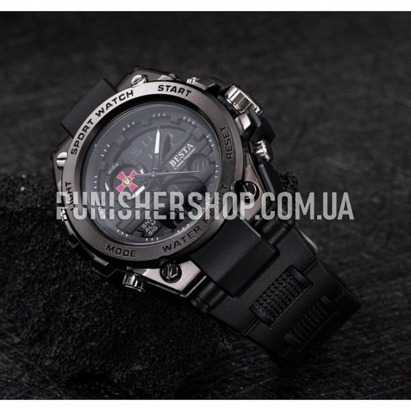 Besta Tattoo Watch, Black, Tactical watch, Alarm, Date, Day of the week, Month, Backlight, Stopwatch