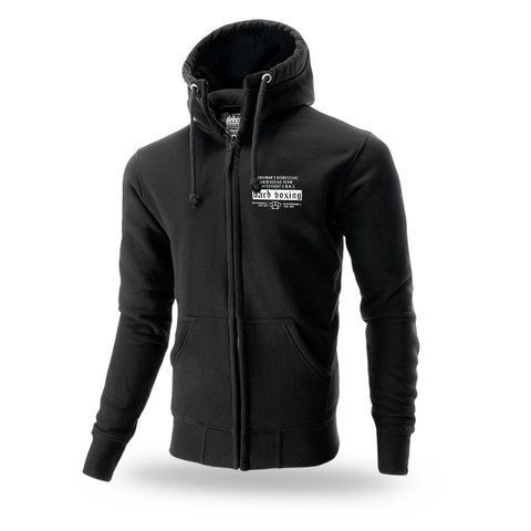 Dobermans Aggressive Hard Boxing Zip Hoodie, Black, Medium