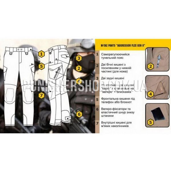 M-Tac Aggressor Gen.II Flex Dark Navy Blue Pants, Navy Blue, 28/30