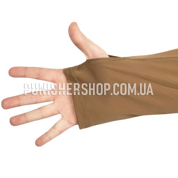 USMC Polartec Silkweight Underwear T-shirt, Coyote Brown, Medium Long