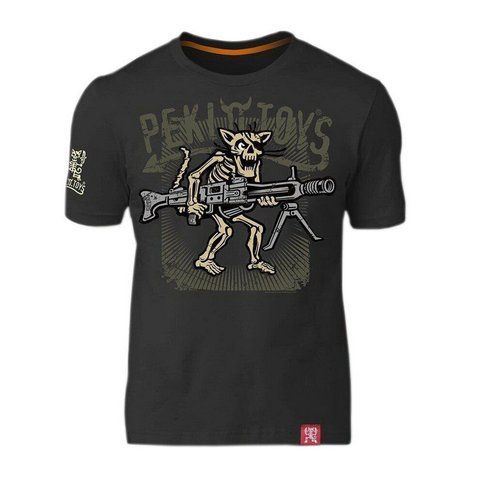 Peklo.Toys Angry cat T-shirt, Gray, Large
