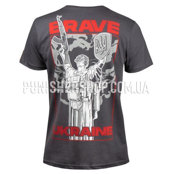 Balak Wear Brave Ukraine T-Shirt, Gray, Medium