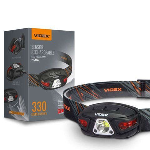 Налобный светодиодный фонарик Videx H015 330 Lm 2000000063140 фото