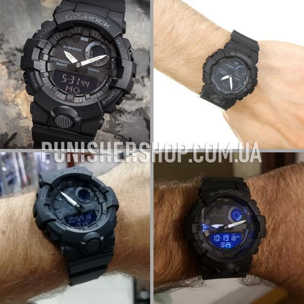 Casio G-Shock GBA-800-1AER Watch, Black, Sports watches, Alarm, Date, Day of the week, Month, World time, Pedometer, Backlight, Stopwatch, Timer, Bluetooth