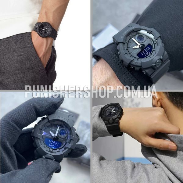 Casio G-Shock GBA-800-1AER Watch, Black, Sports watches, Alarm, Date, Day of the week, Month, World time, Pedometer, Backlight, Stopwatch, Timer, Bluetooth