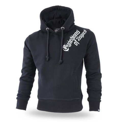Dobermans Aggressive Guardians of Asgard Pouch Pocket Hoodie, Black, Large