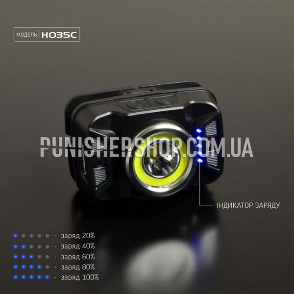 Налобний світлодіодний ліхтарик Videx H035C 410 Lm 2000000063164 фото