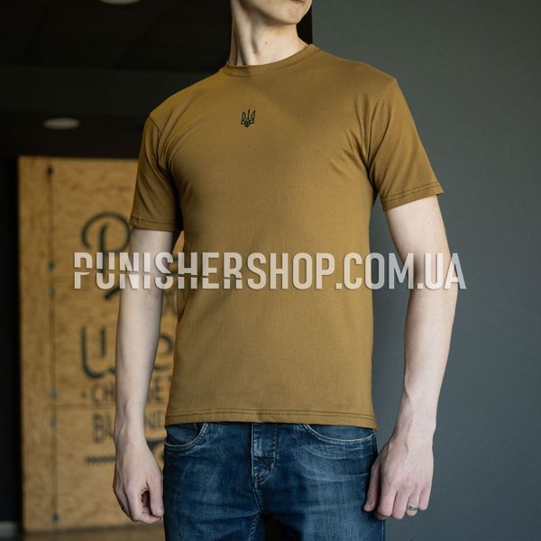 TTX VN T-shirt with the Coat of Arms of Ukraine, Coyote Brown, Small