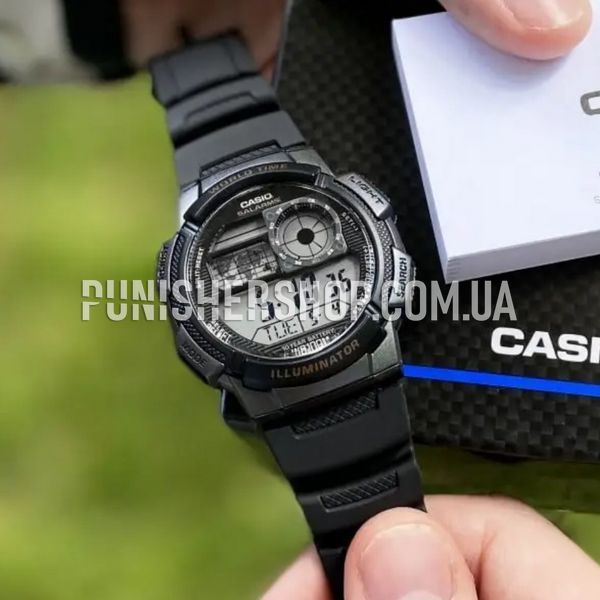 Casio Sport AE-1000W-1AVEF Watch, Black, Sports watches, Alarm, Date, Day of the week, Month, World time, Backlight, Stopwatch, Timer