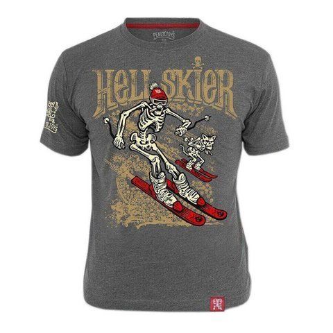 Peklo.Toys Hell Skier T-shirt, Gray, X-Large